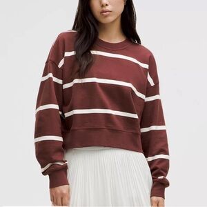 lululemon Perfectly Oversized Cropped Crew Stripe